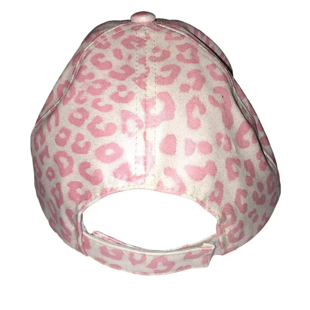 Capelli New York Girl’s Pink Leopard Cat Baseball Hat Cap Kitty